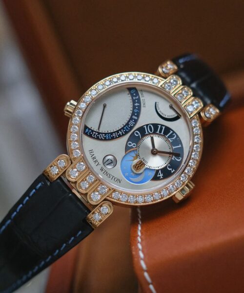 Harry Winston Premier Timezone 18K Rose Gold Diamond