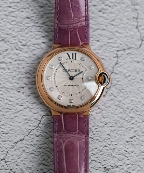 นาฬิกา Cartier Ballon Bleu 18K Rose Gold Diamond Ref 3003