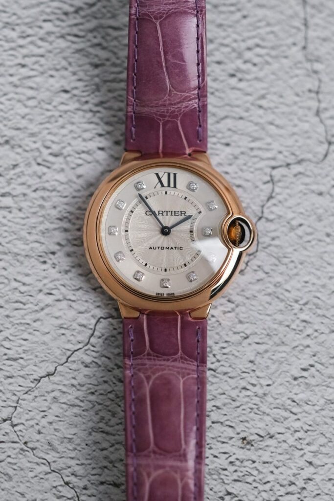 นาฬิกา Cartier Ballon Bleu 18K Rose Gold Diamond Ref 3003