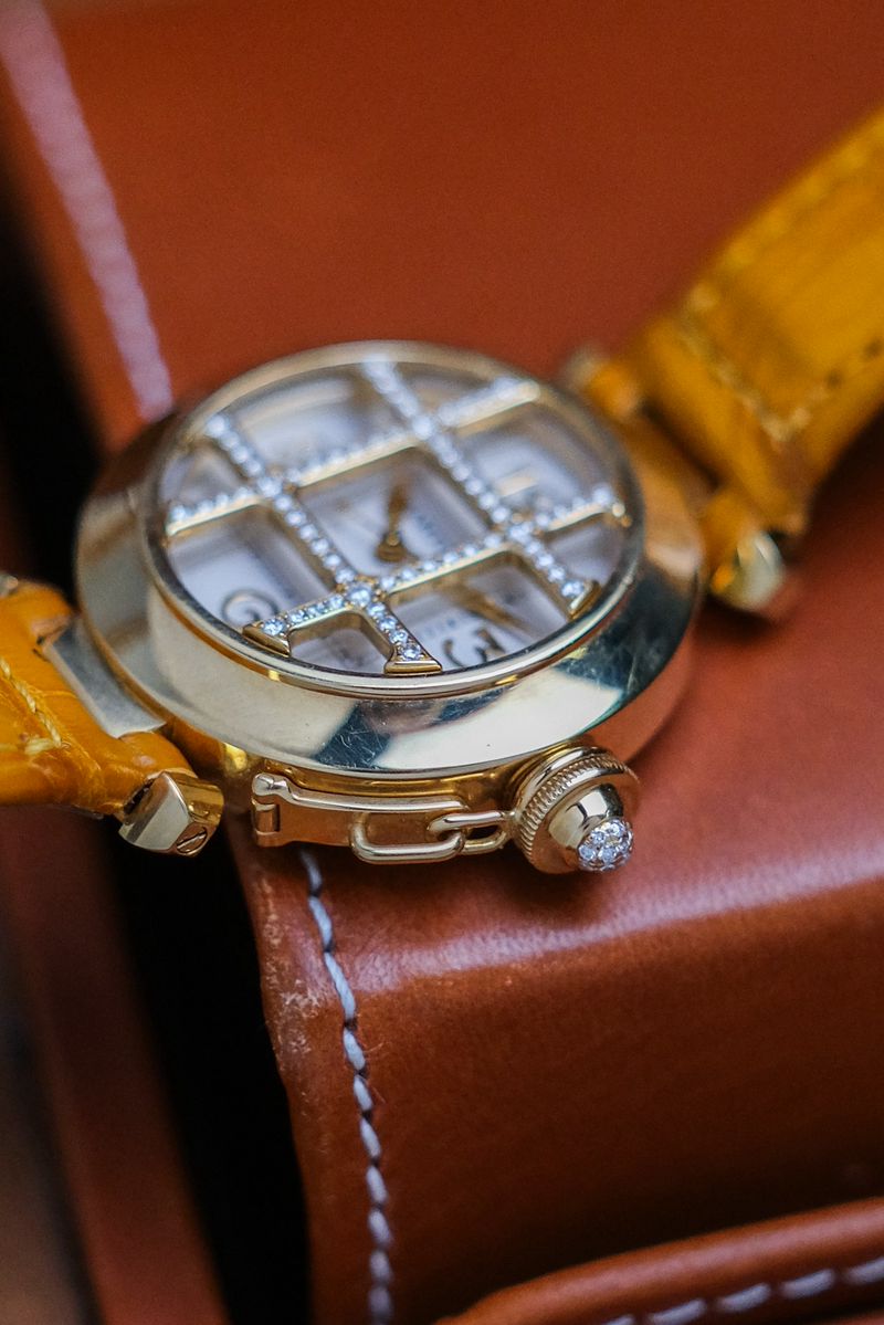 ขายนาฬิกา Cartier Pasha Gold 18K Diamonds Grille