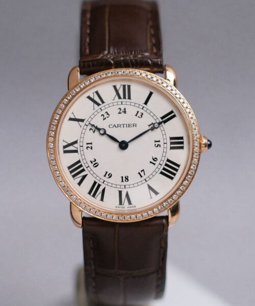 ร้านนาฬิกา Cartier Ronde Louis 18K Rose Gold Diamond Ref 2889
