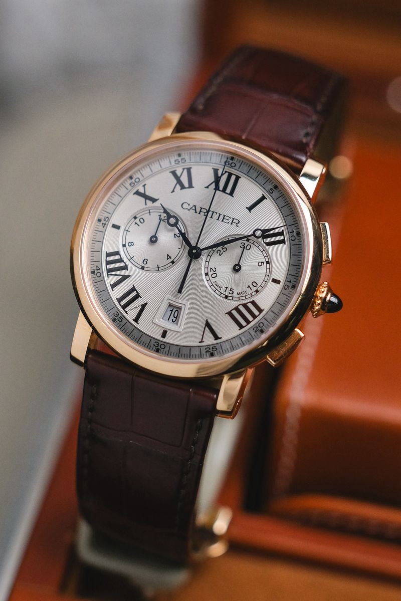 ซื้อ Cartier Rotonde de Cartier Chronograph 18K Rose Gold Ref W1556238