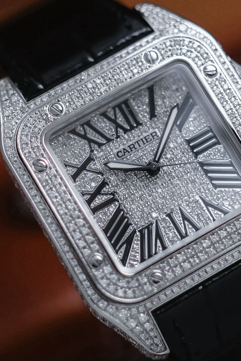 นาฬิกา Cartier Santos 100 XL Diamonds