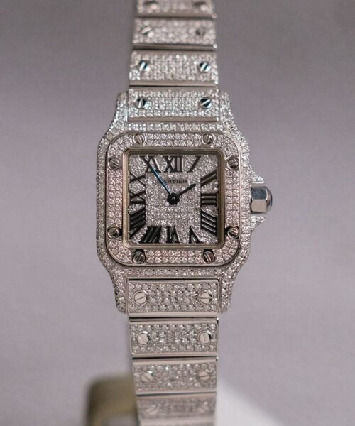 ร้านนาฬิกา Cartier Santos Galbee 1565 Full Diamond