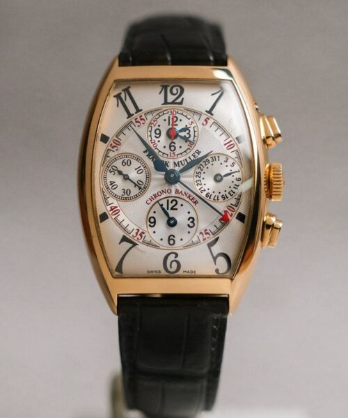 นาฬิกา Franck Muller ChronoBanker 3 Timezone 18K Rose Gold 7850 CC MB