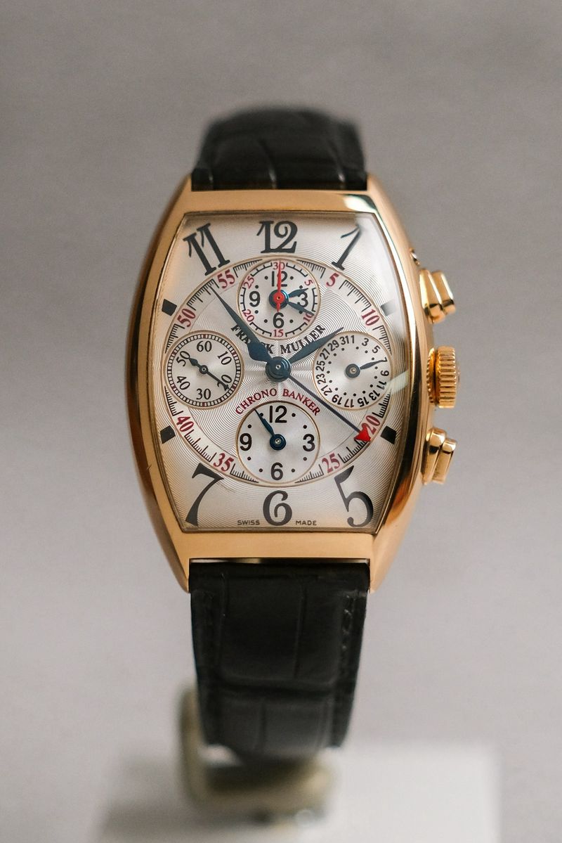 นาฬิกา Franck Muller ChronoBanker 3 Timezone 18K Rose Gold 7850 CC MB
