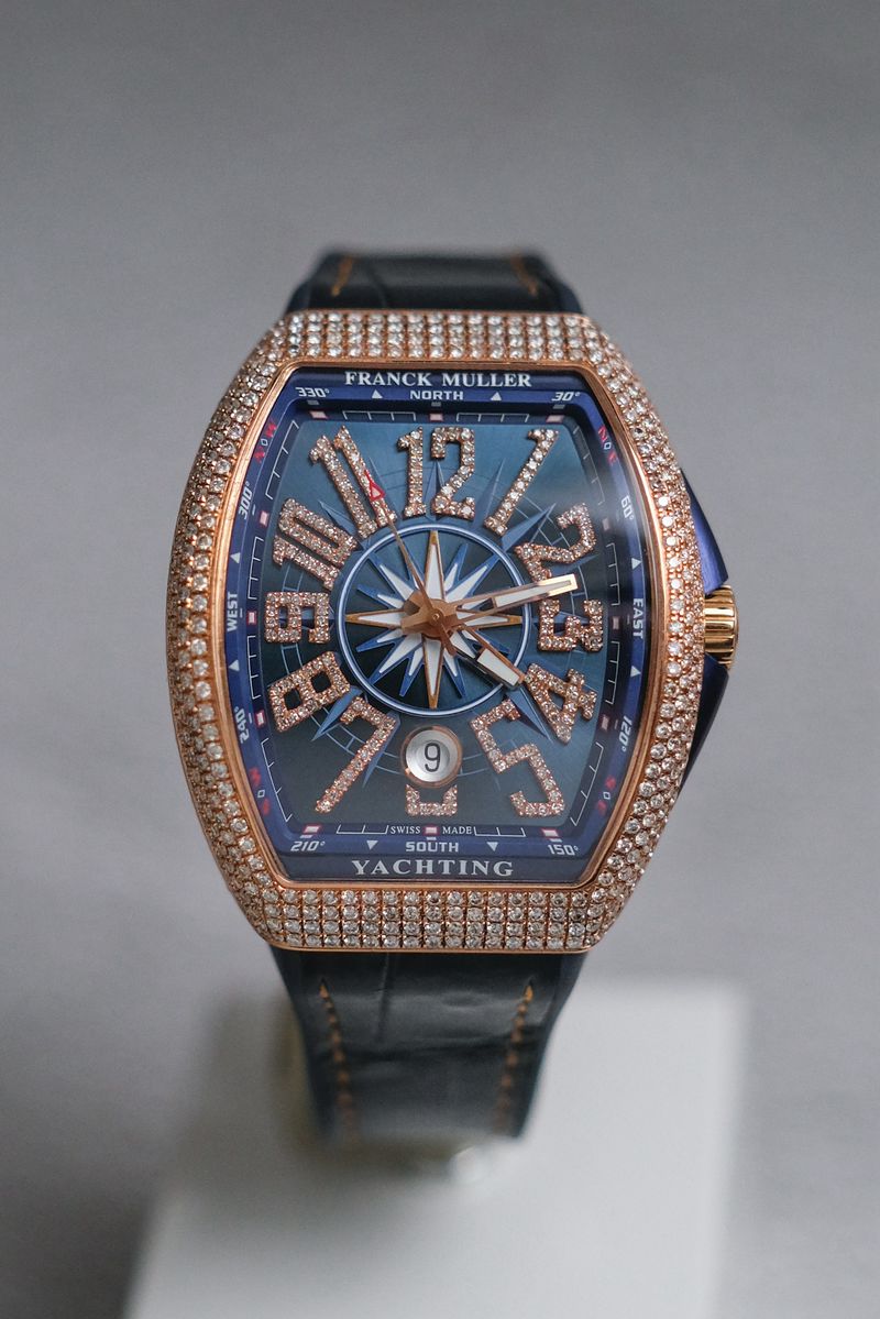 Franck Muller Vanguard Yachting Blue V41 18K Rose Gold Diamond (3)