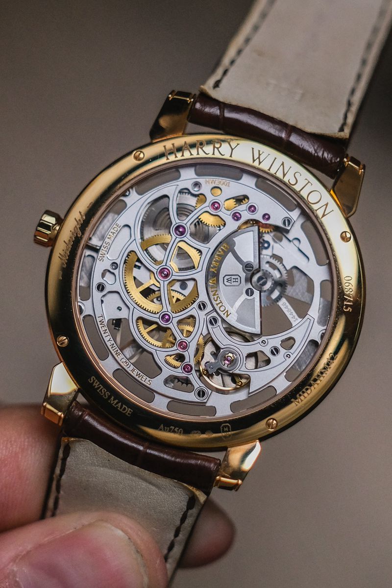 รับซื้อนาฬิกา Harry Winston Midnight Skeleton 18K Rose Gold (MIDAHM42RR001)