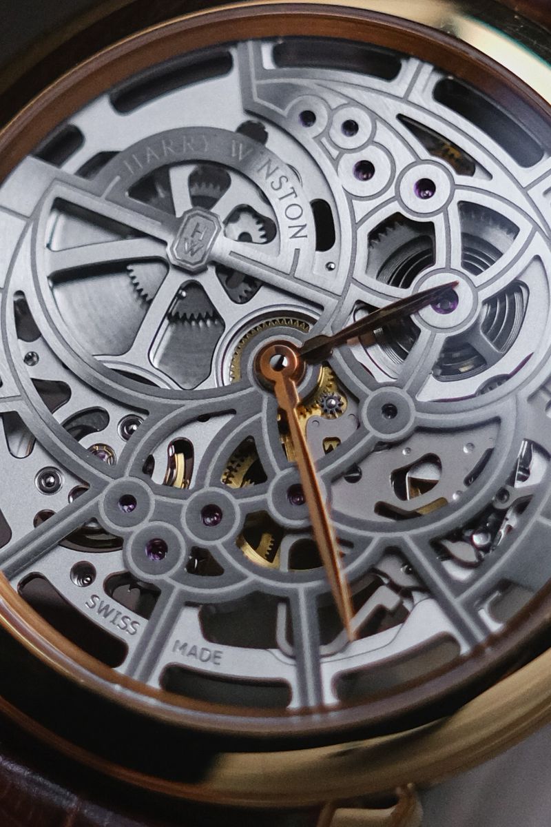 นาฬิกา Harry Winston Midnight Skeleton 18K Rose Gold (MIDAHM42RR001)
