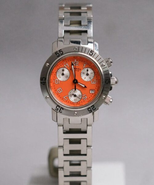 ร้านนาฬิกา Hermès Clipper Chronograph Orange Dial