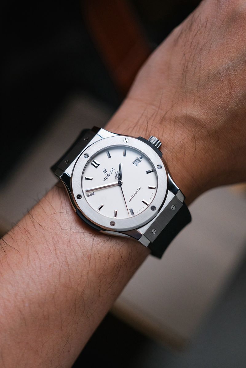 ขายนาฬิกา Hublot Classic Fusion Titanium White Opalin