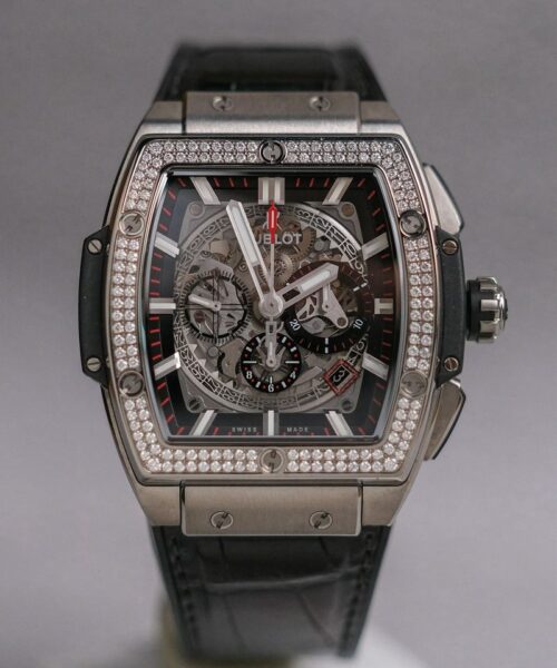 ร้านนาฬิกา Hublot Spirit of Big Bang Chronograph Titanium Diamonds 601.NX.0173.LR