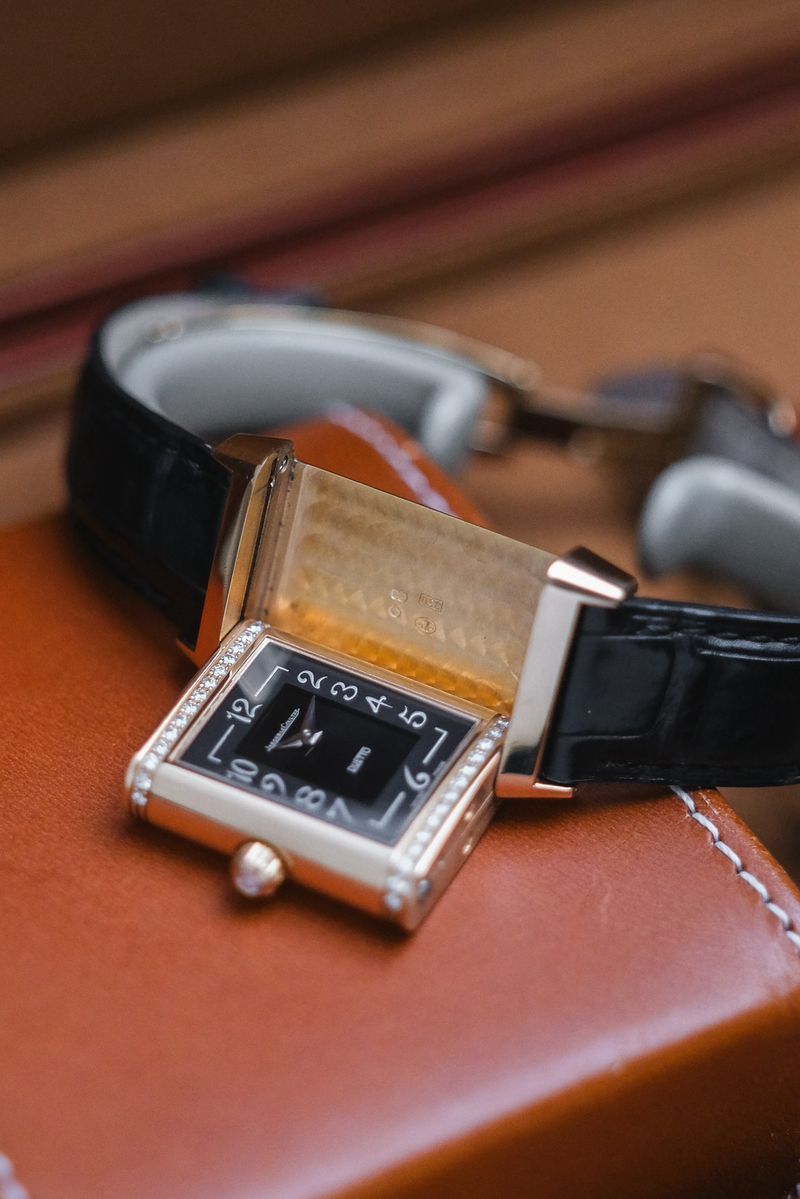 นาฬิกามือสอง JaegerLeCoultre Reverso Duetto 18K Rose Gold Diamond 23 mm