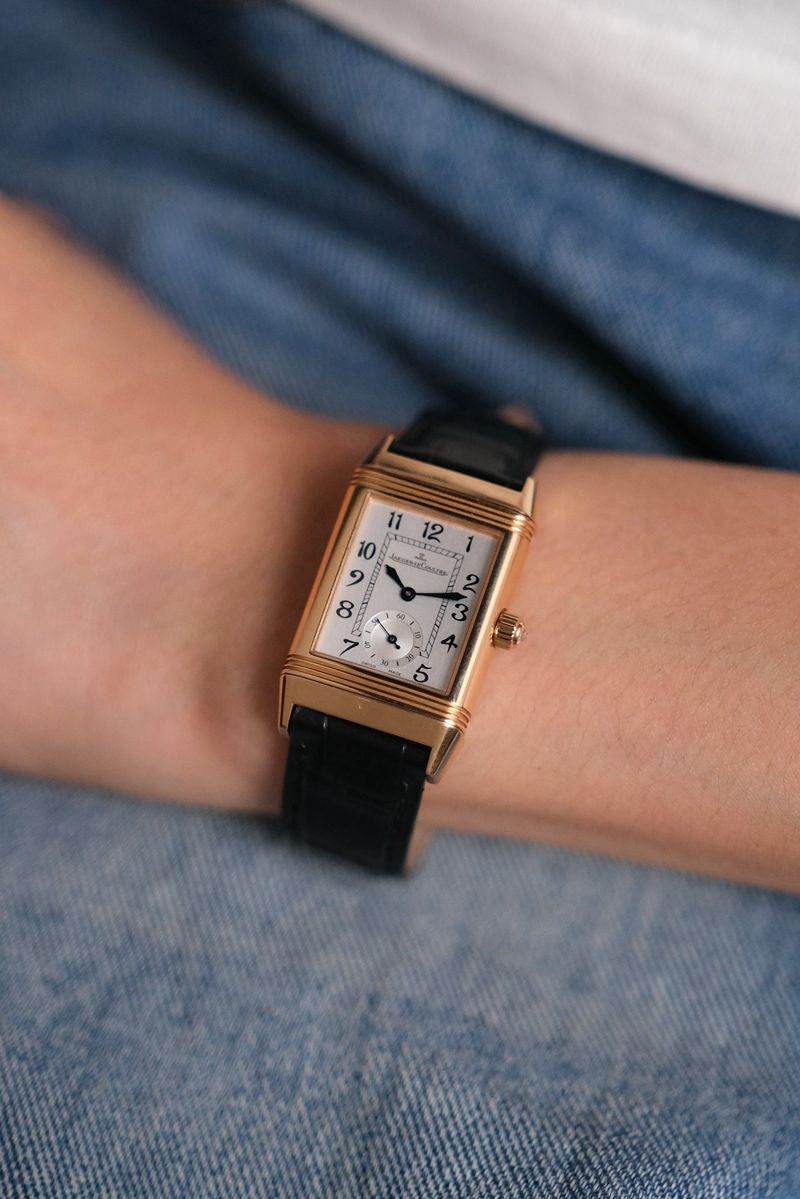 ร้านนาฬิกา JaegerLeCoultre Reverso Duetto 18K Rose Gold Diamond 23 mm