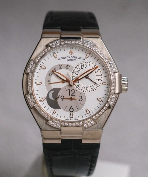 ร้านนาฬิกา Vacheron Constantin Overseas Dual Time 18K White Gold Diamond (47751000G)