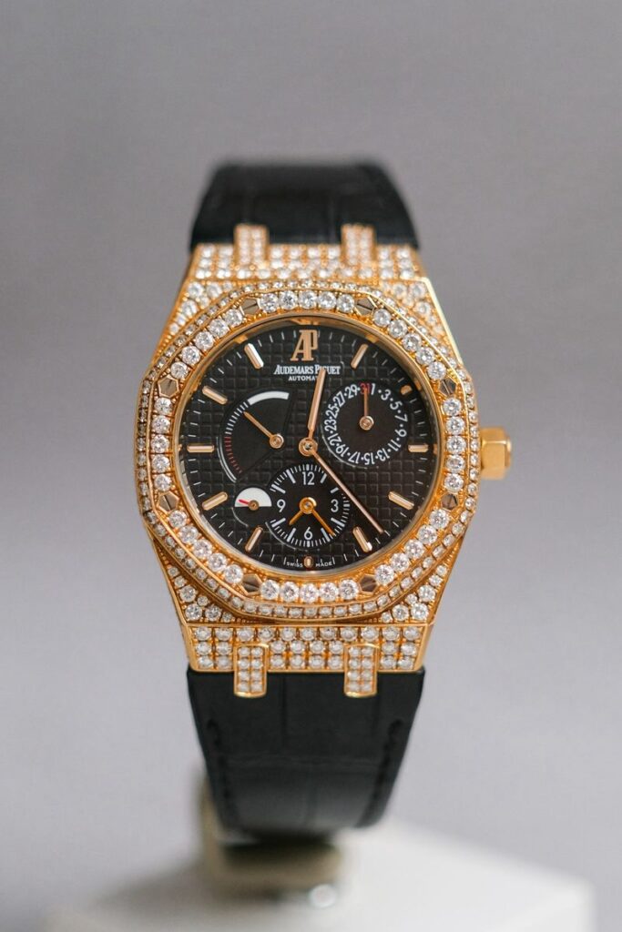 ร้านนาฬิกา Audemars Piguet Royal Oak Dual Time Rose Gold Full Diamond 26120OR