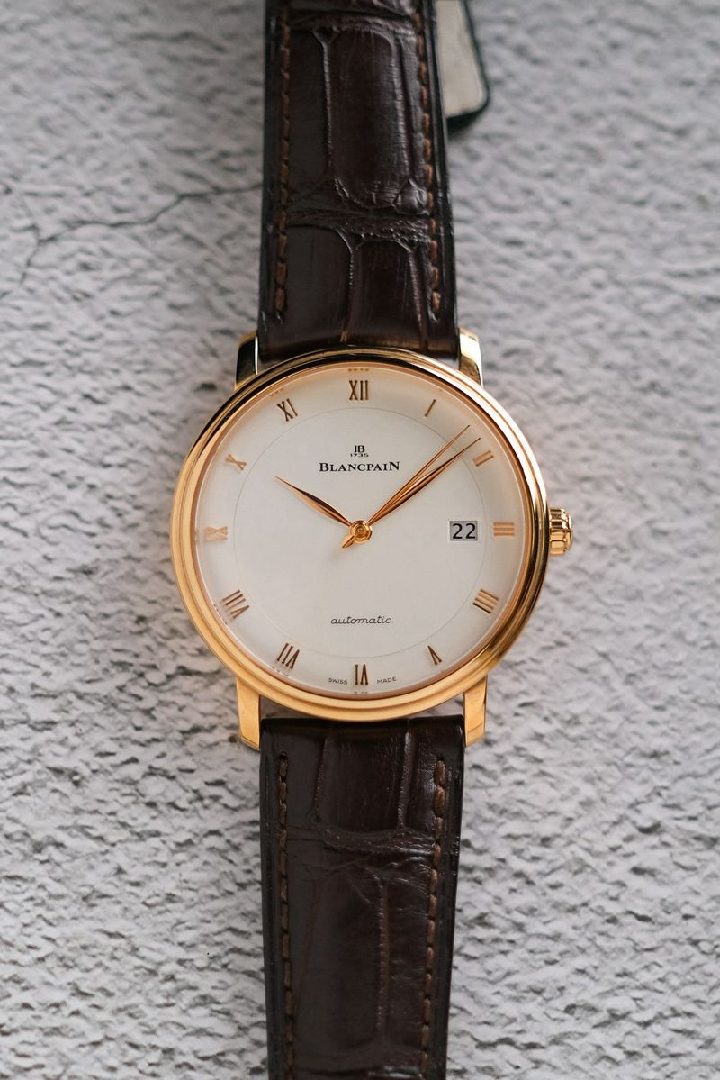 ร้านนาฬิกา Blancpain Villeret Ultraplate 18K Rose Gold 6223-3642-55