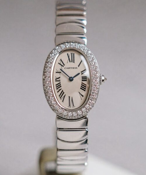 Cartier Baignoire Full 18K White Gold Diamond