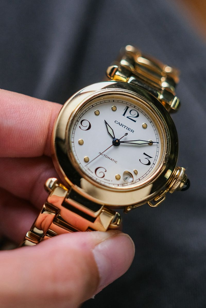 นาฬิกา Cartier Pasha Yellow Gold Automatic W30134H9