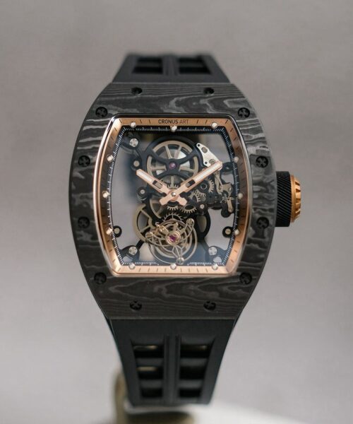 ร้านนาฬิกา CronusArt Prestige Carbon Fiber Tourbillon Black Gold