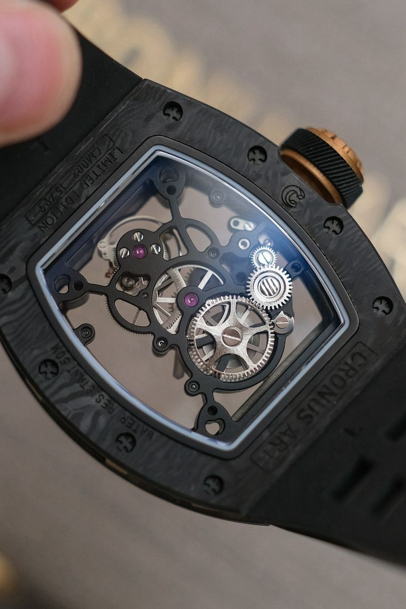 ขายนาฬิกา CronusArt Prestige Carbon Fiber Tourbillon Black Gold