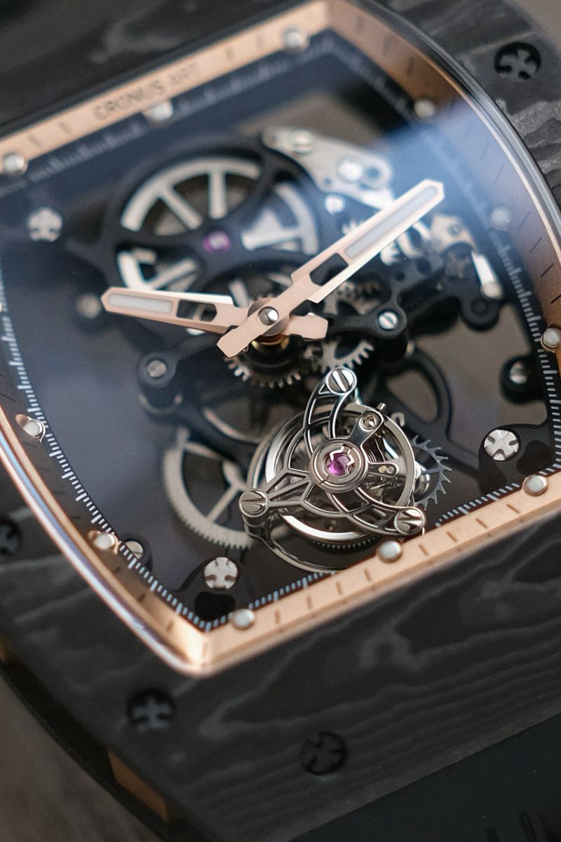 นาฬิกา CronusArt Prestige Carbon Fiber Tourbillon Black Gold
