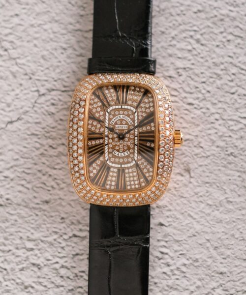 นาฬิกา Franck Muller Galet 18K Rose Gold Full Diamond 3002 M QZ V VR