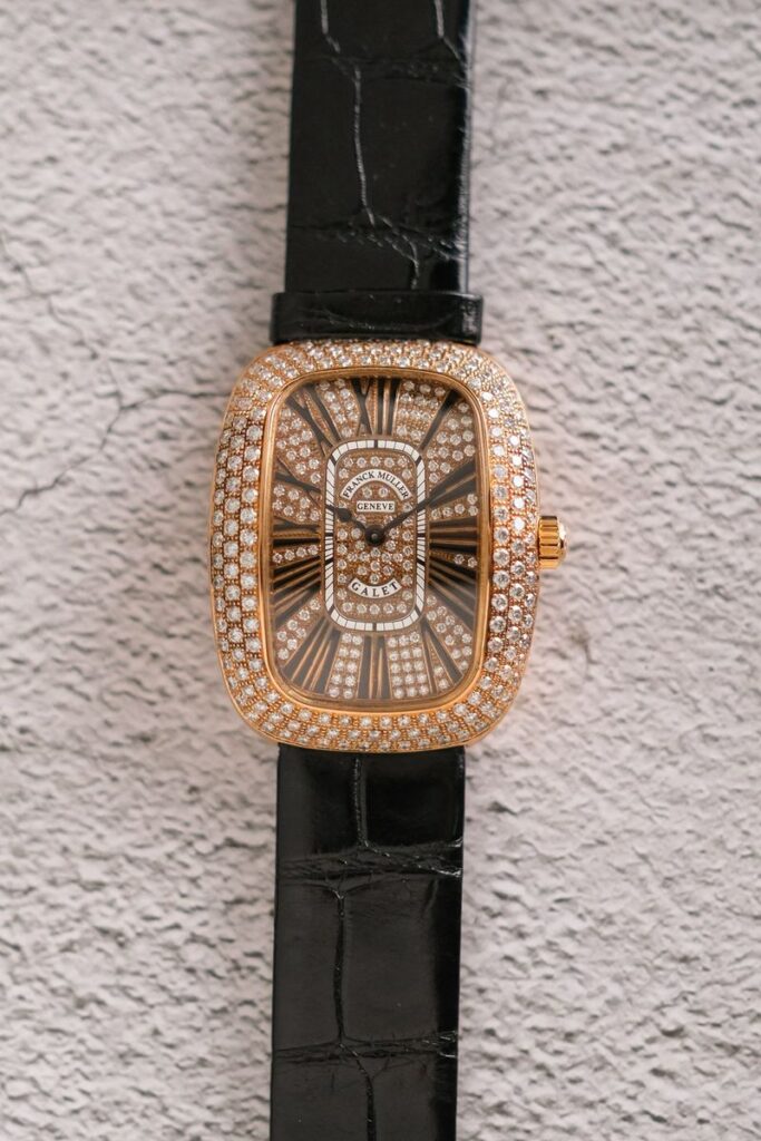 นาฬิกา Franck Muller Galet 18K Rose Gold Full Diamond 3002 M QZ V VR