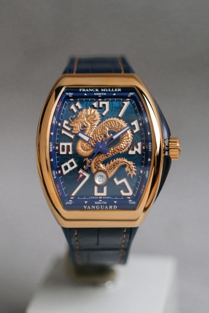 รับซื้อนาฬิกา Franck Muller Vanguard V45 18k Rose Gold “Dragon King” Limited Edition 88 V 45 SC DT 5N BL