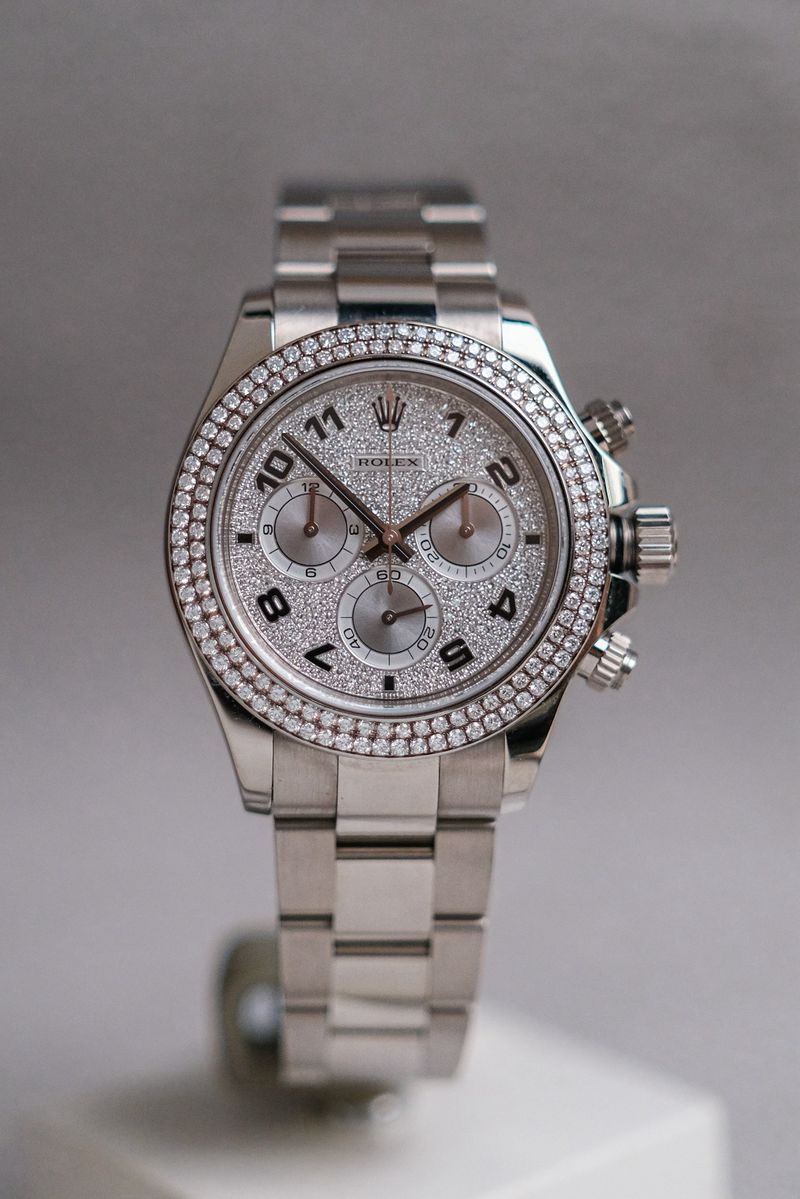 Rolex Daytona Full 18K White Gold Diamond Paved Dial (3)
