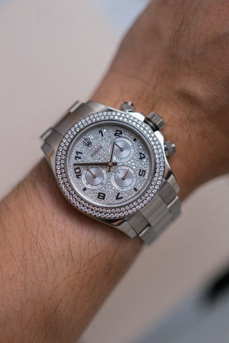 Rolex Daytona Full 18K White Gold Diamond Paved Dial (4)