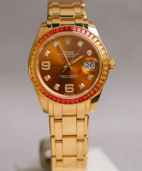 ร้านนาฬิกา Rolex Pearlmaster Full 18K Gold Ref 86348SAJOR