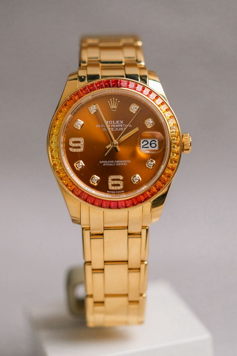 ร้านนาฬิกา Rolex Pearlmaster Full 18K Gold Ref 86348SAJOR