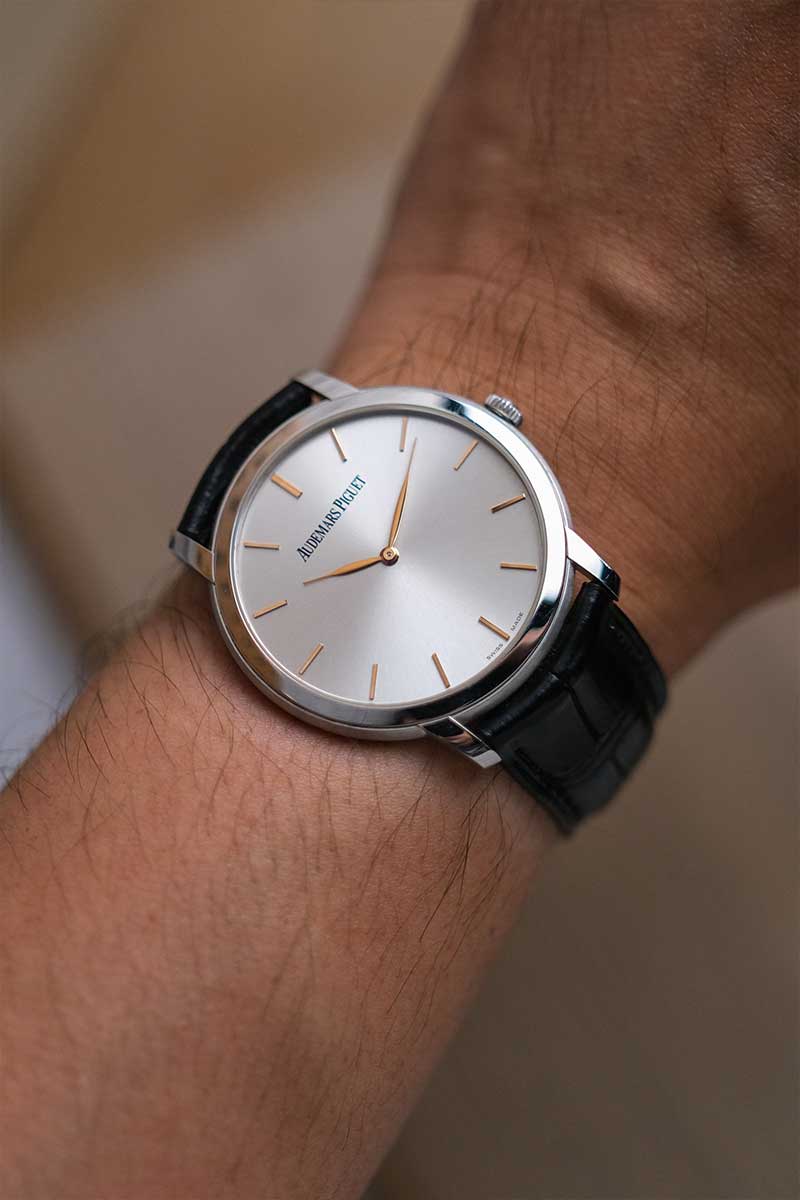 นาฬิกามือสอง Audemars Piguet Jules Audemars Extra-Thin 18K White Gold 15180OR.OO.A088CR