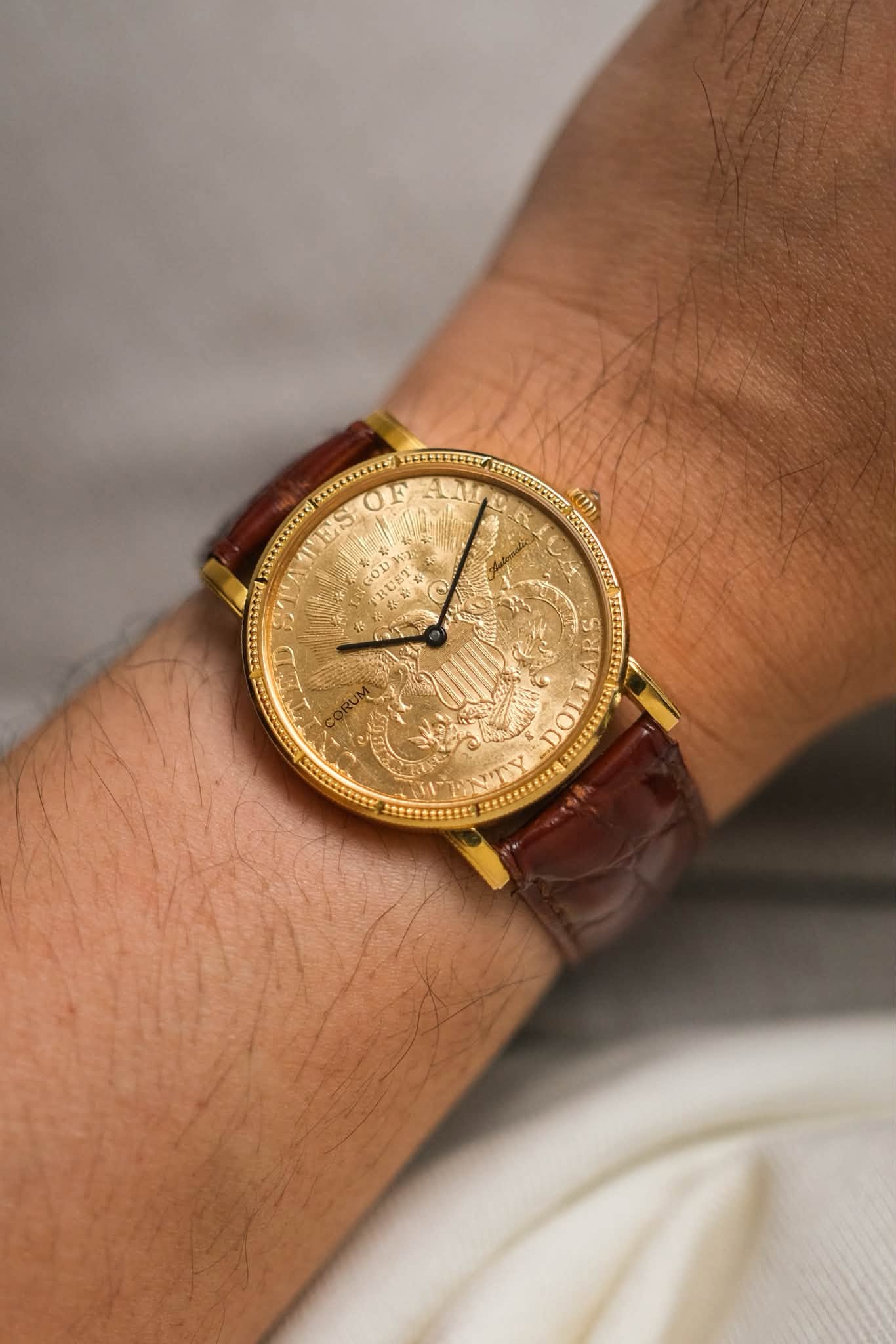 CORUM TWENTY DOLLAR COIN WATCH 18k GOLD Automatic (6)