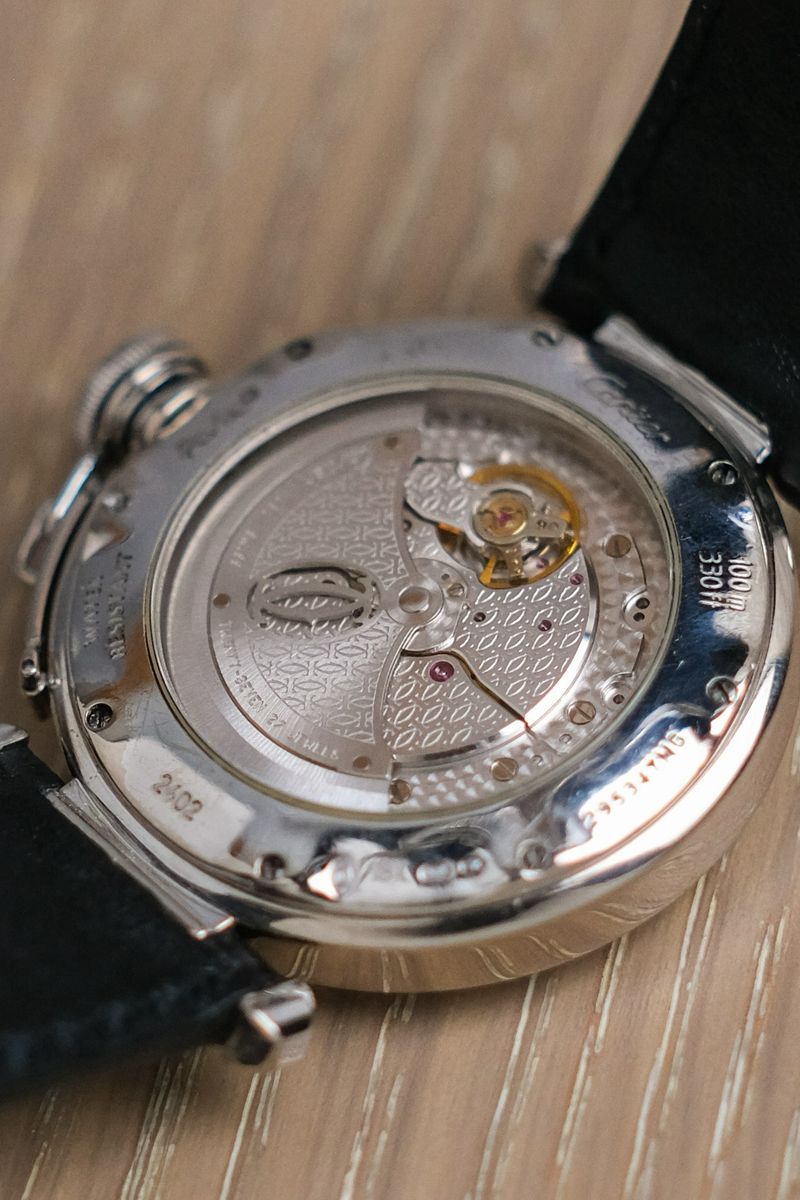 Cartier Pasha 38mm Grid Diamond Salmon Pink Dial 18K White Gold WJ101251 (4)
