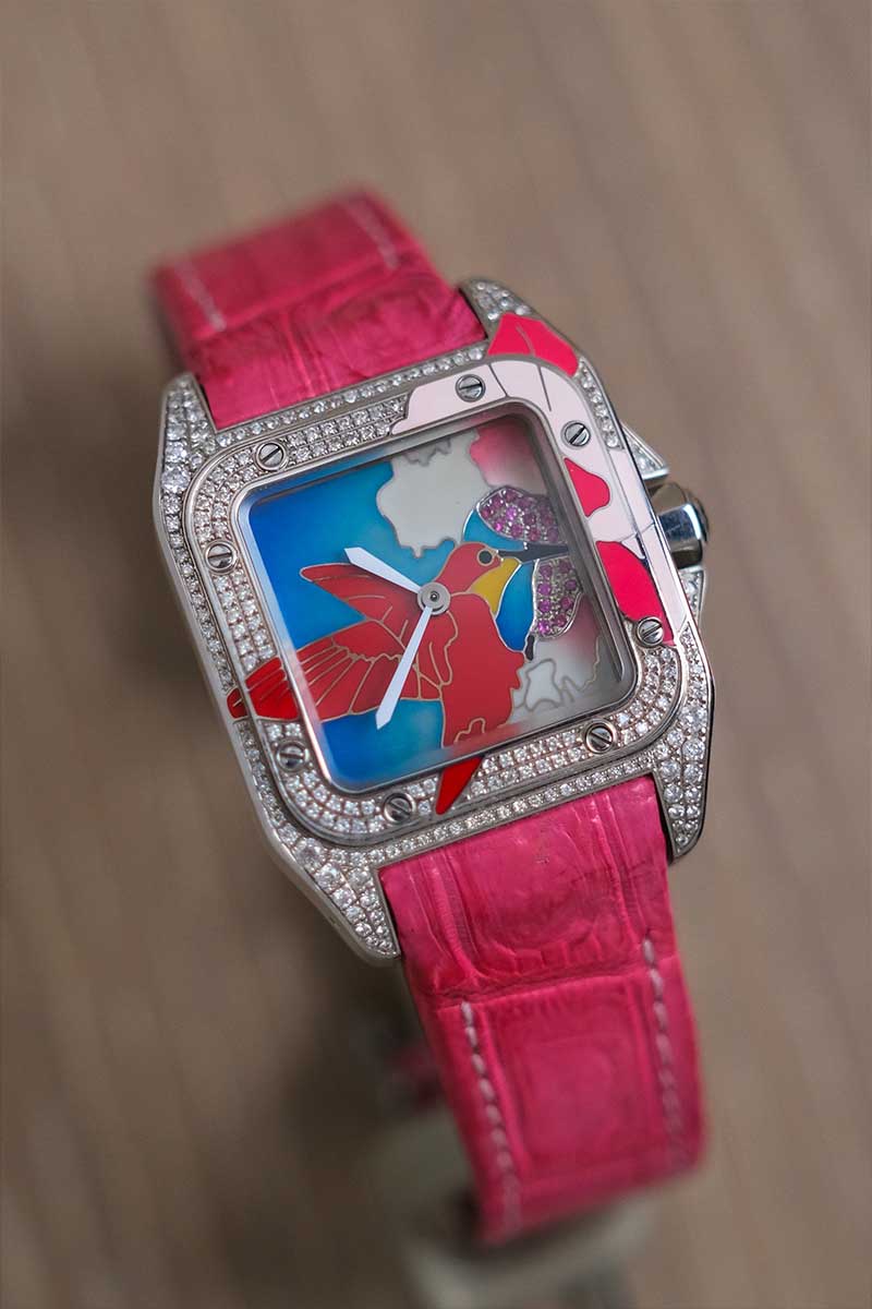 ขายนาฬิกา Cartier Santos 100 Medium HummingBird
