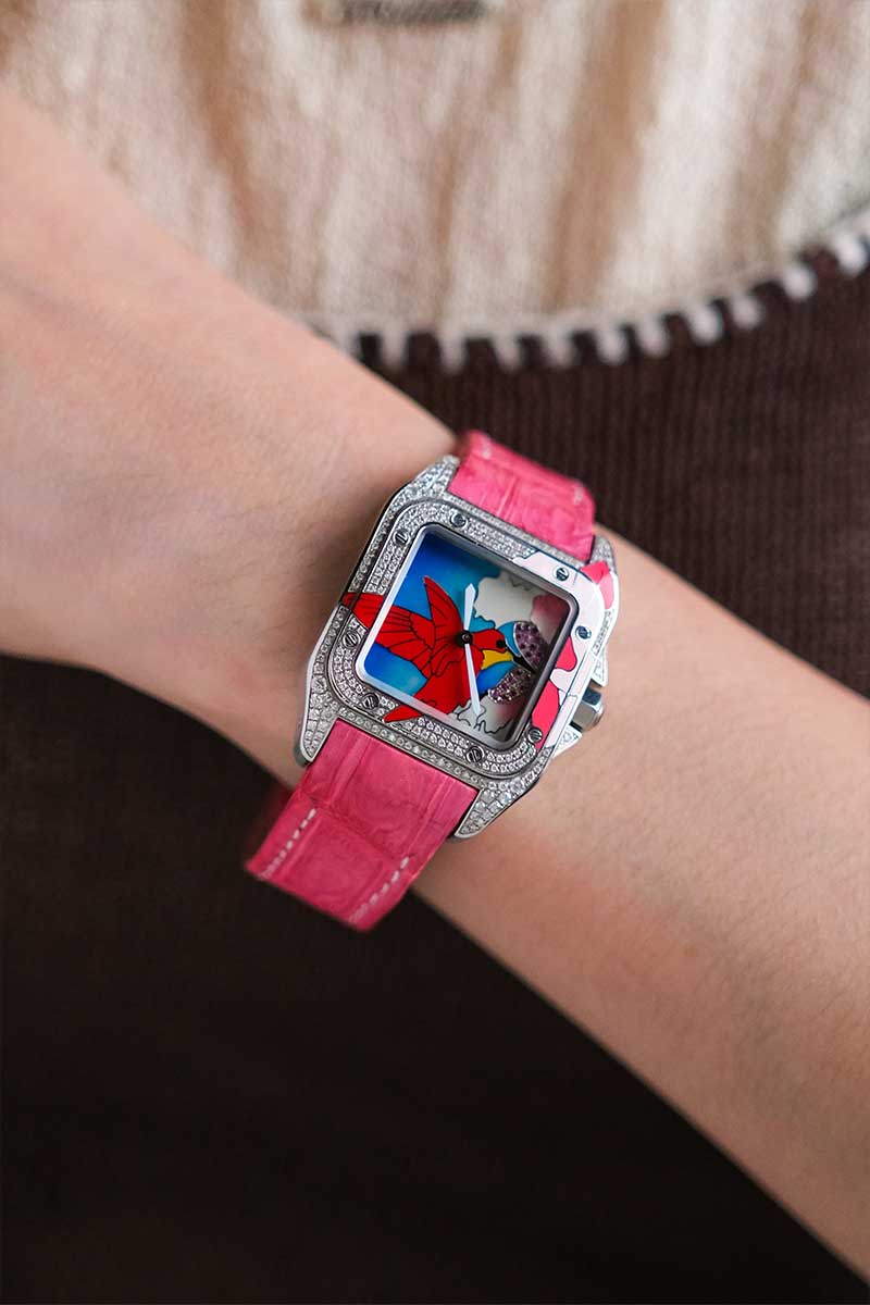 นาฬิกา Cartier Santos 100 Medium HummingBird