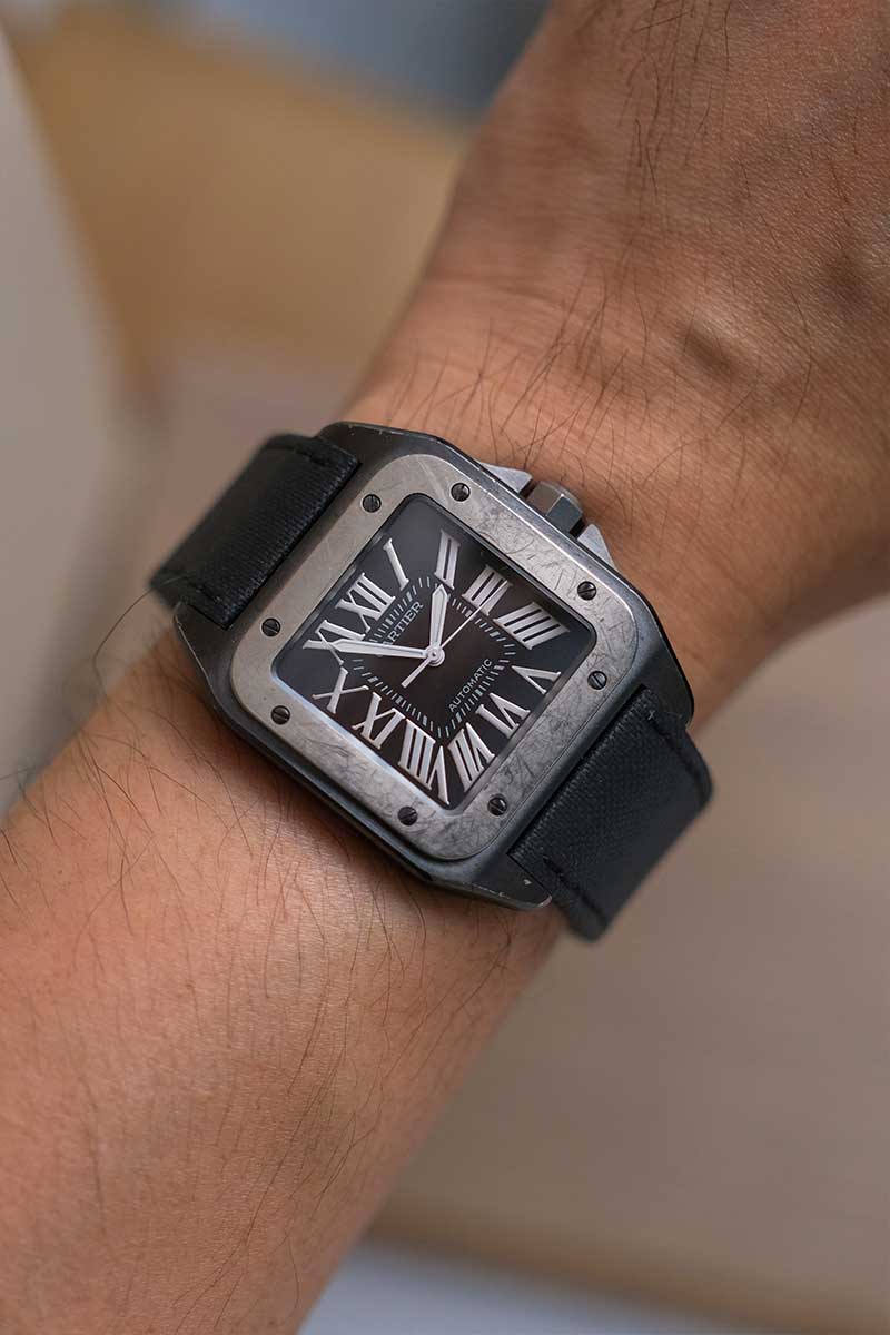 ร้านนาฬิกา Cartier Santos 100 XL Black PVD W2020010