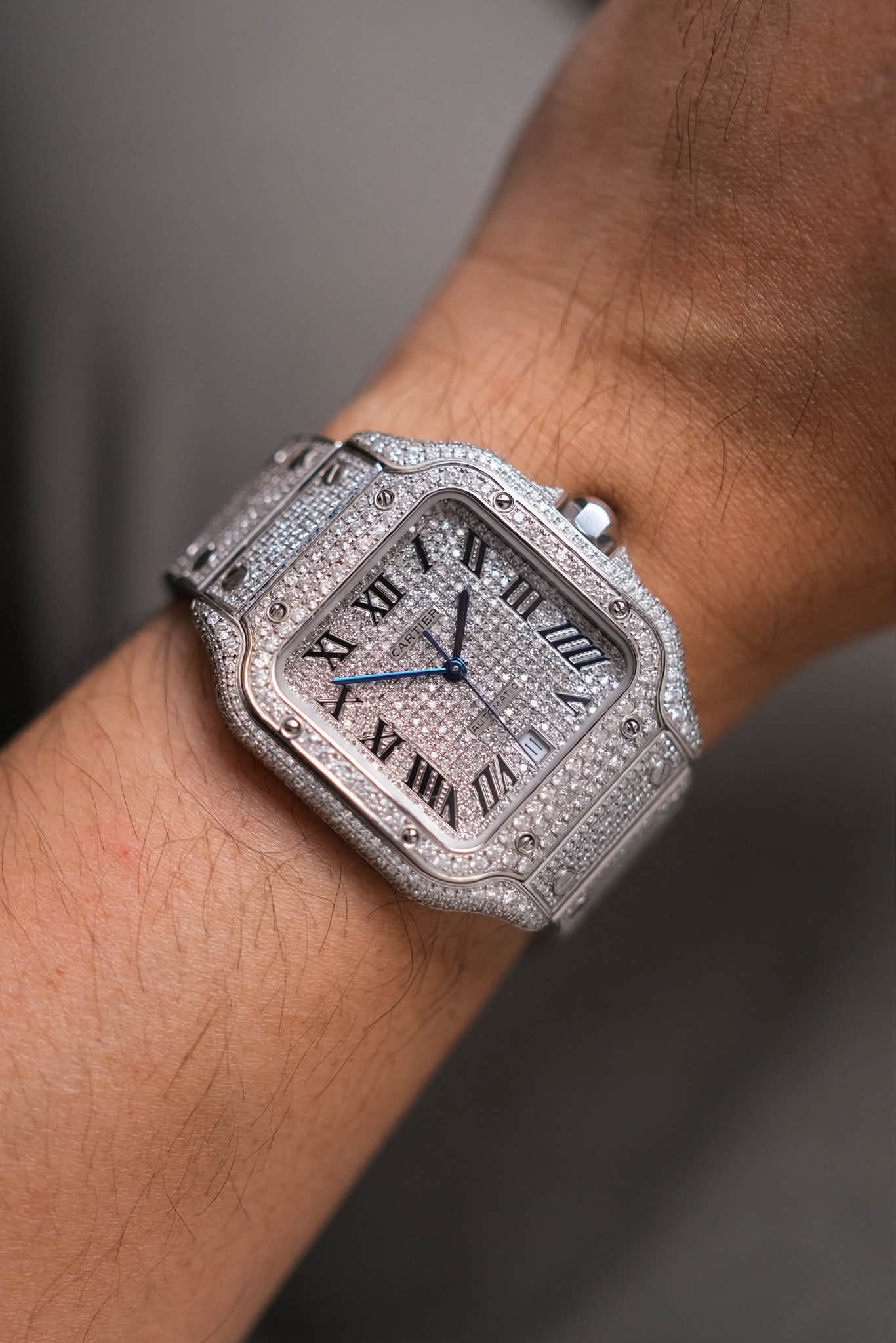 นาฬิกา Cartier Santos de Cartier Large Full Diamond
