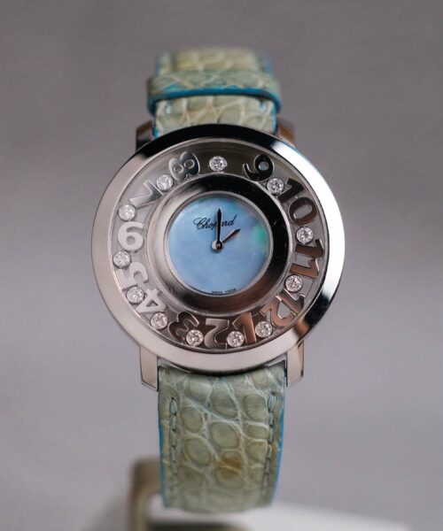 นาฬิกามือสอง Chopard Happy Diamonds Happy Time 18K White Gold