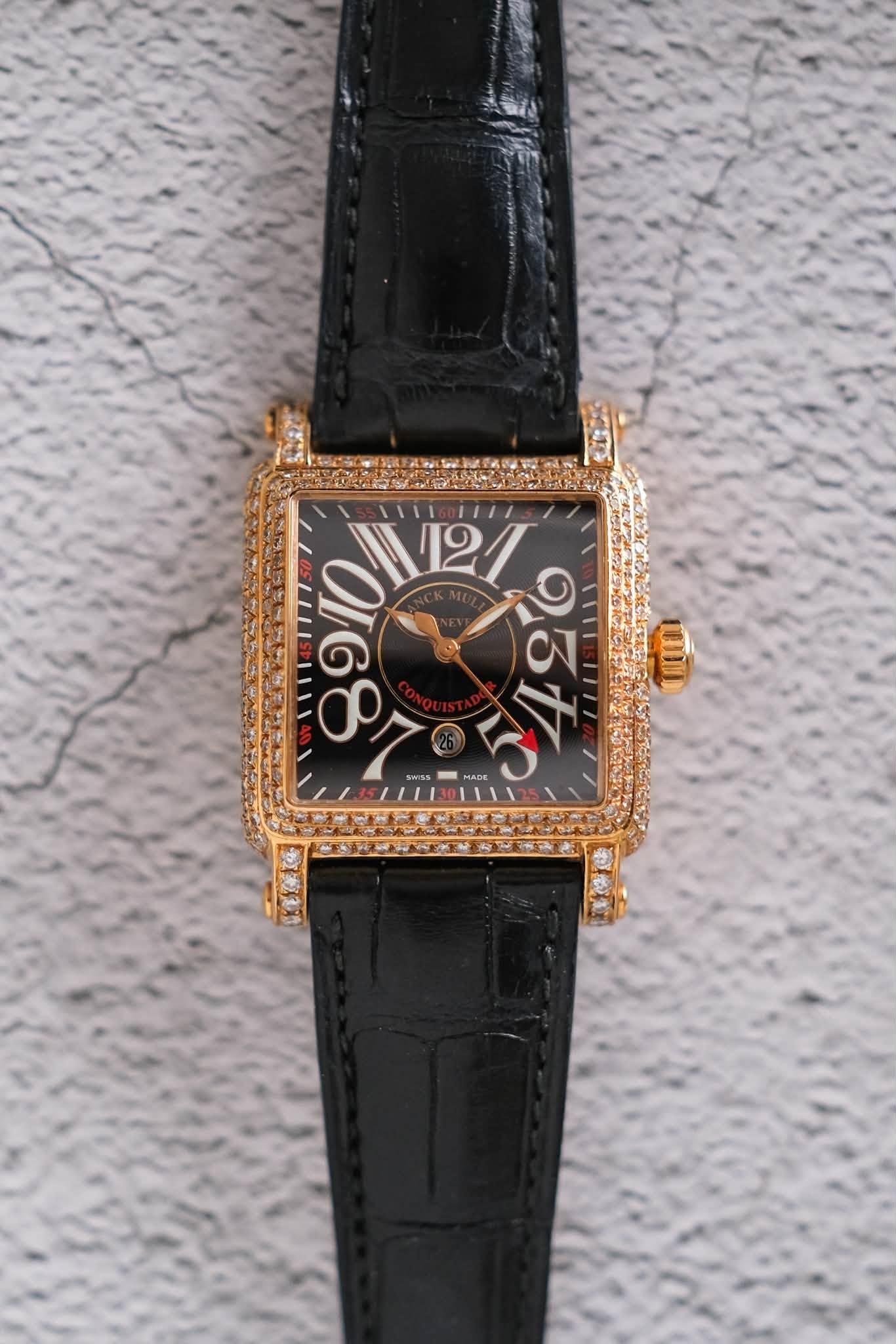 นาฬิกามือสอง Franck Muller Conquistador Cortez 18K Rose Gold Diamond 10000 L