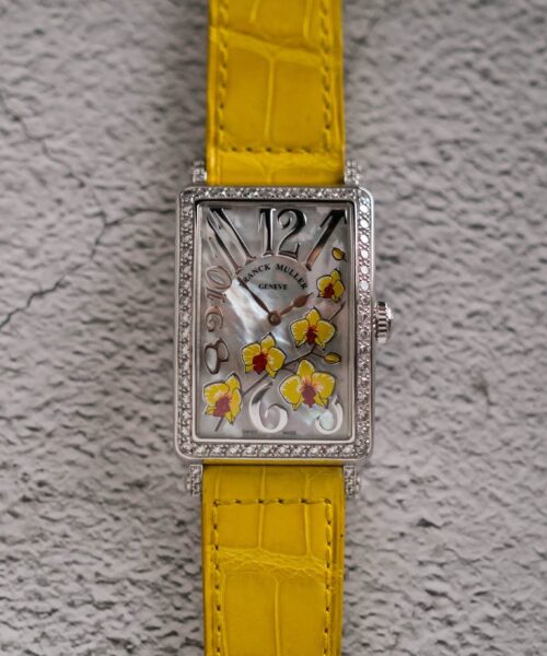ร้านนาฬิกา Franck Muller Long Island 952 QZ 18K White Gold MOP Diamonds ORCHID Limited