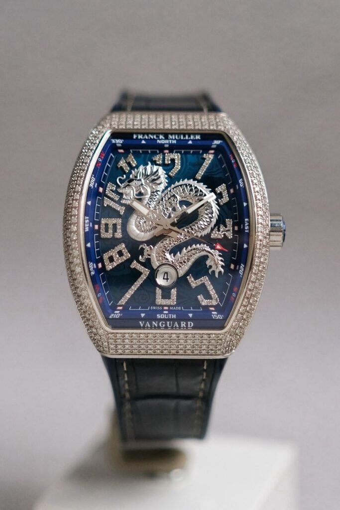ร้านนาฬิกา Franck Muller Vanguard V45 Full Diamond “Dragon King” Limited Edition 188 V 45 SC DT AC BL
