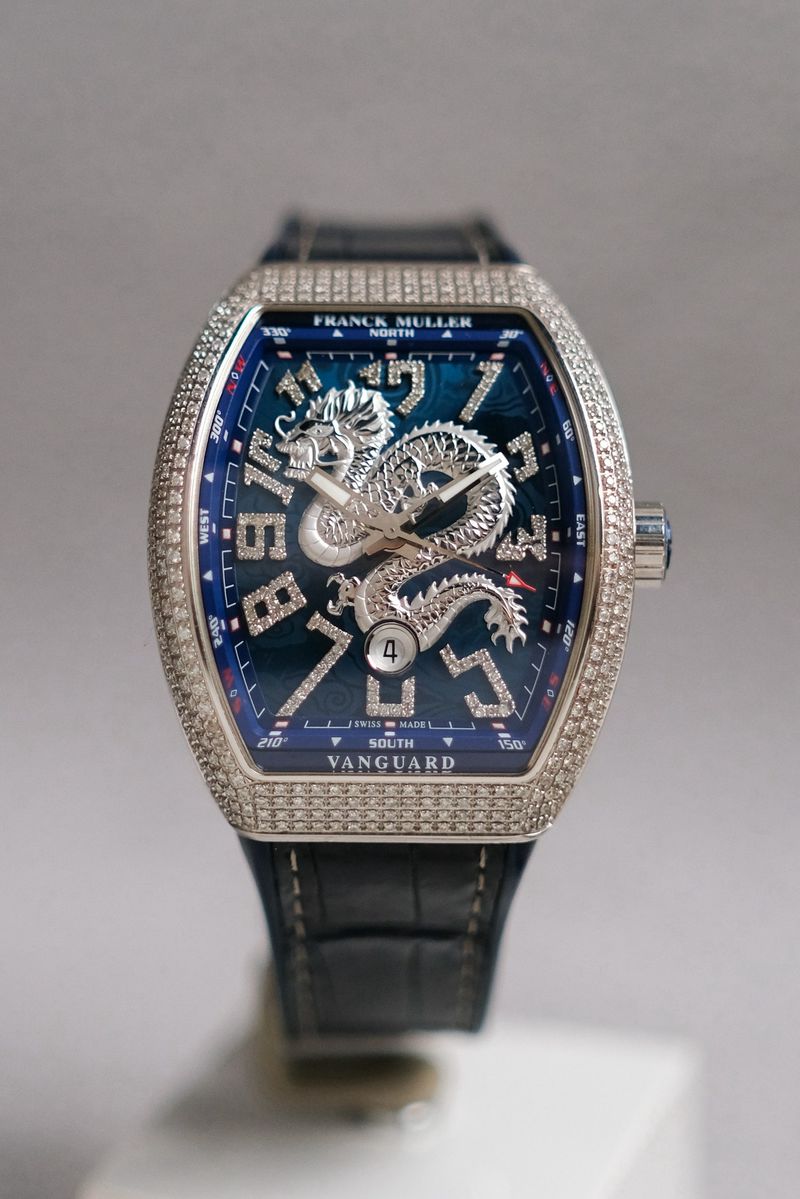 ร้านนาฬิกา Franck Muller Vanguard V45 Full Diamond “Dragon King” Limited Edition 188 V 45 SC DT AC BL