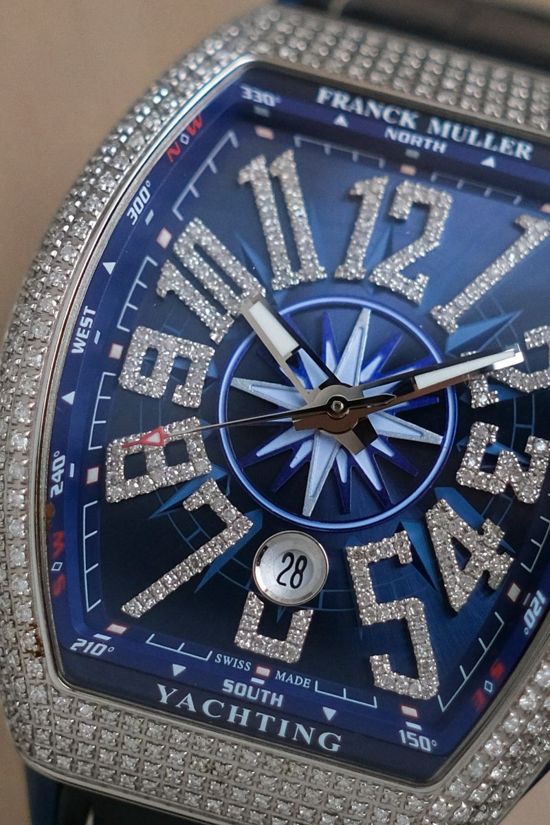 ร้านนาฬิกา Franck Muller Vanguard Yachting Blue V45 Diamond