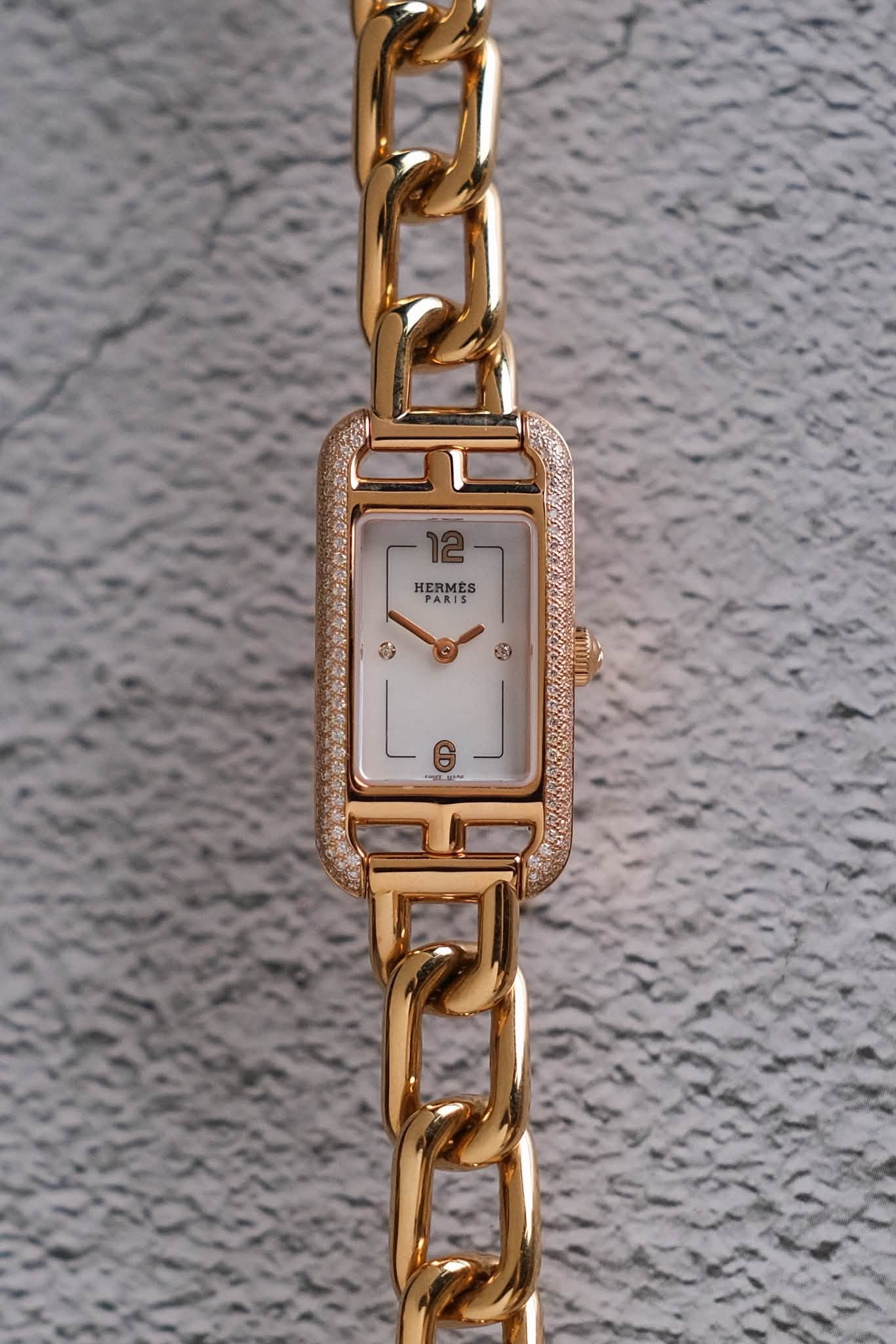 ร้านนาฬิกา Hermès Nantucket 18K Rose Gold Diamond NA2