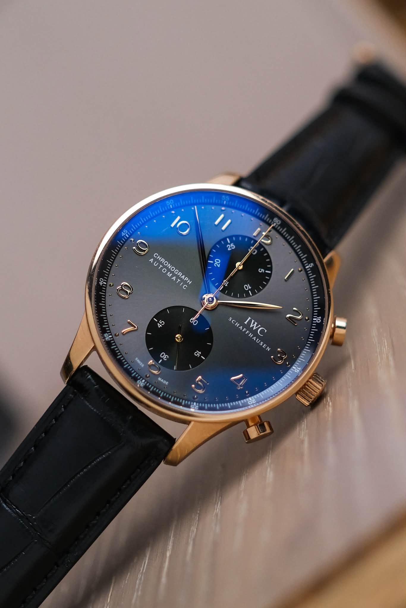รับซื้อนาฬิกา IWC Portugieser Chronograph 18K Rose Gold IW371482