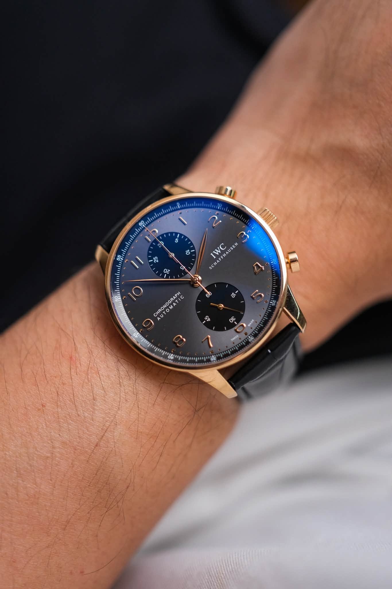 ร้านนาฬิกา IWC Portugieser Chronograph 18K Rose Gold IW371482