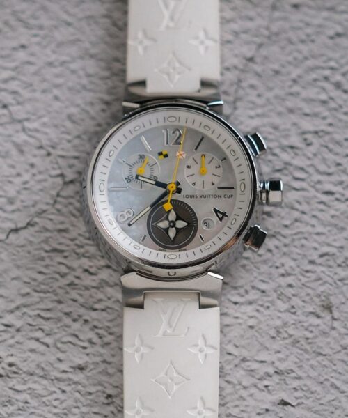 ร้านนาฬิกา Louis Vuitton Tambour Lovely Cup Mother of Pearl 34mm